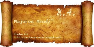 Majoros Arnó névjegykártya